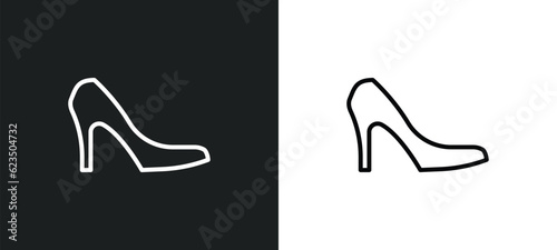 high heels icon isolated in white and black colors. high heels outline vector icon from signs collection for web, mobile apps and ui.