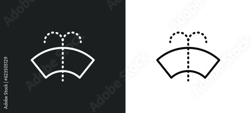 windshield washer icon isolated in white and black colors. windshield washer outline vector icon from shapes collection for web, mobile apps and ui.