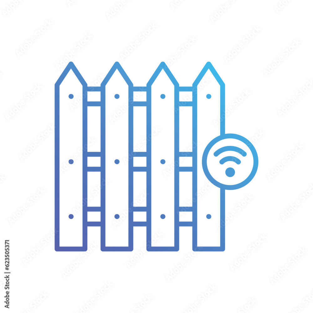 Smart Fence icon. Vector stock illustration. Smart Fence icon. Vector stock illustration.