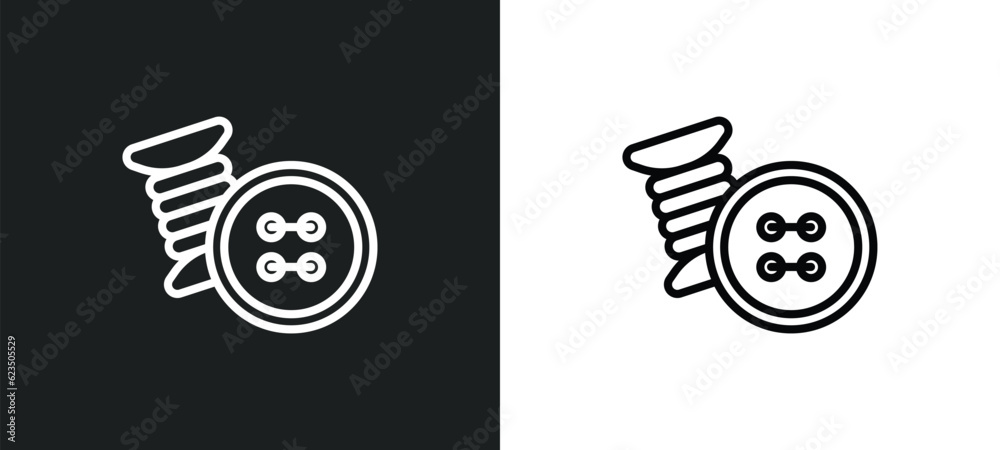 sewing tools icon isolated in white and black colors. sewing tools outline vector icon from sew collection for web, mobile apps and ui.