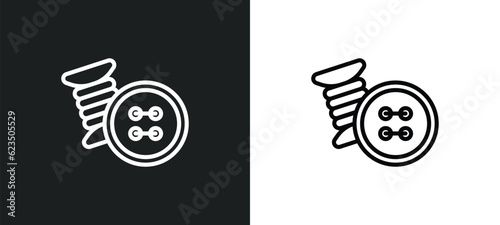 sewing tools icon isolated in white and black colors. sewing tools outline vector icon from sew collection for web, mobile apps and ui.