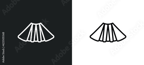 pleat icon isolated in white and black colors. pleat outline vector icon from sew collection for web, mobile apps and ui.