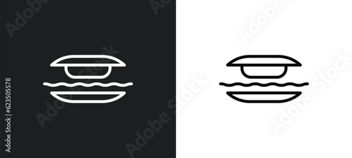 grommet icon isolated in white and black colors. grommet outline vector icon from sew collection for web, mobile apps and ui.