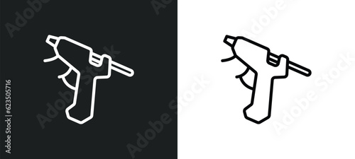 hot glue icon isolated in white and black colors. hot glue outline vector icon from sew collection for web, mobile apps and ui.