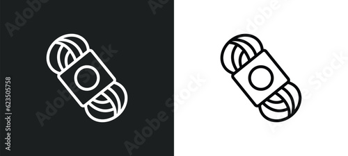 wool icon isolated in white and black colors. wool outline vector icon from sew collection for web, mobile apps and ui.