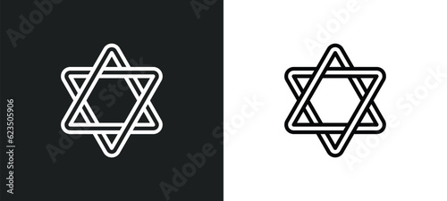 jewish icon isolated in white and black colors. jewish outline vector icon from religion collection for web, mobile apps and ui.