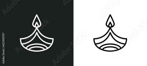 dipa icon isolated in white and black colors. dipa outline vector icon from religion collection for web, mobile apps and ui.
