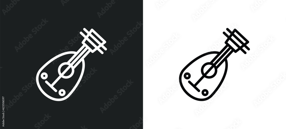 oud icon isolated in white and black colors. oud outline vector icon from religion collection for web, mobile apps and ui.