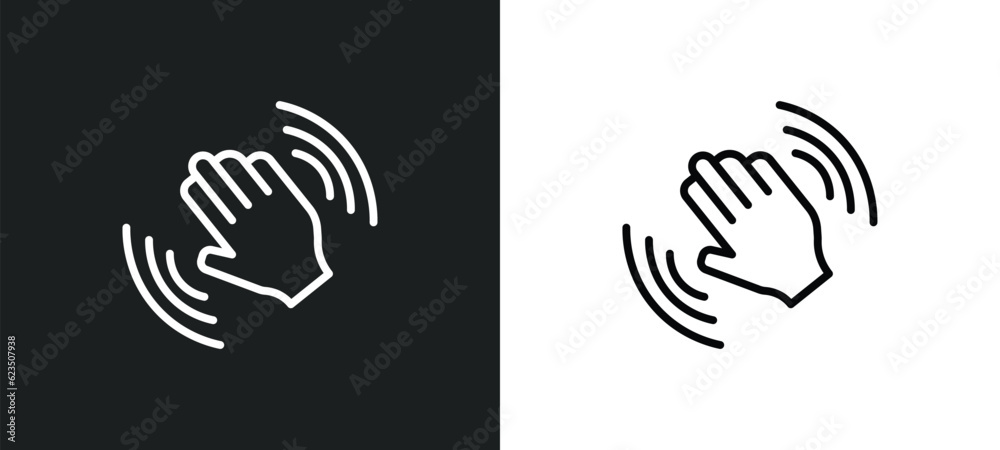 waving goodbye icon isolated in white and black colors. waving goodbye outline vector icon from people collection for web, mobile apps and ui. waving goodbye icon isolated in white and black colors. waving goodbye outline vector icon from people collection for web, mobile apps and ui.
