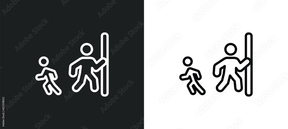 hide and seek icon isolated in white and black colors. hide and seek outline vector icon from people collection for web, mobile apps ui. hide and seek icon isolated in white and black colors. hide and seek outline vector icon from people collection for web, mobile apps ui.