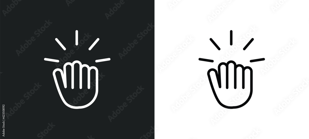 Fototapeta premium knocking icon isolated in white and black colors. knocking outline vector icon from people collection for web, mobile apps and ui.