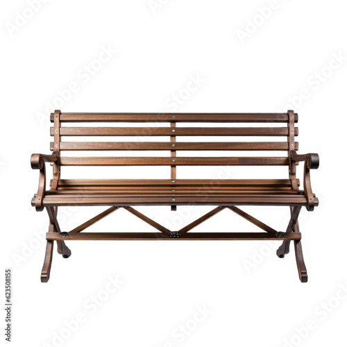 Bench isolated on transparent background. Generative AI