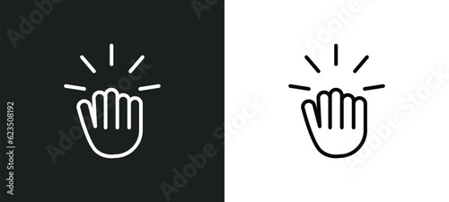 knocking icon isolated in white and black colors. knocking outline vector icon from people collection for web, mobile apps and ui.