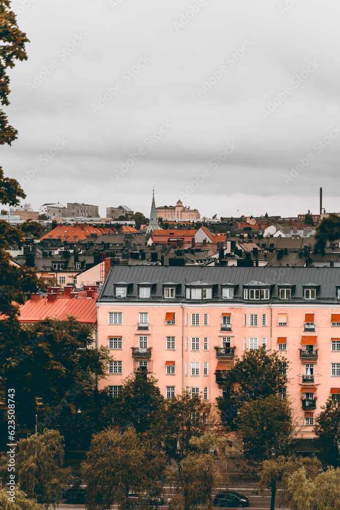 Overlloking the roofs of Stockholm
