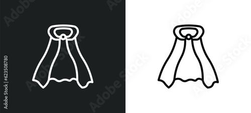 cape icon isolated in white and black colors. cape outline vector icon from people collection for web, mobile apps and ui.