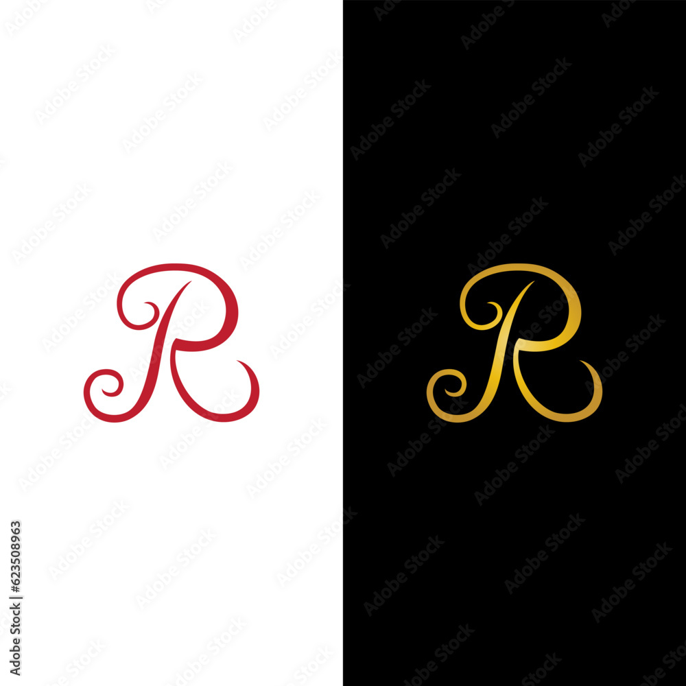 Obraz premium R letter vector illustration for an icon,symbol or logo. letter R initial logo