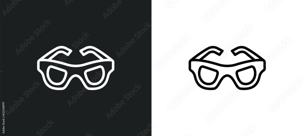 vintage eyeglasses icon isolated in white and black colors. vintage eyeglasses outline vector icon from other collection for web, mobile apps and ui.