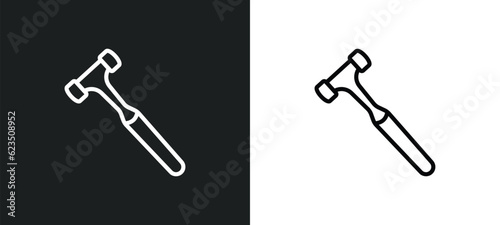 work hammer icon isolated in white and black colors. work hammer outline vector icon from other collection for web, mobile apps and ui.