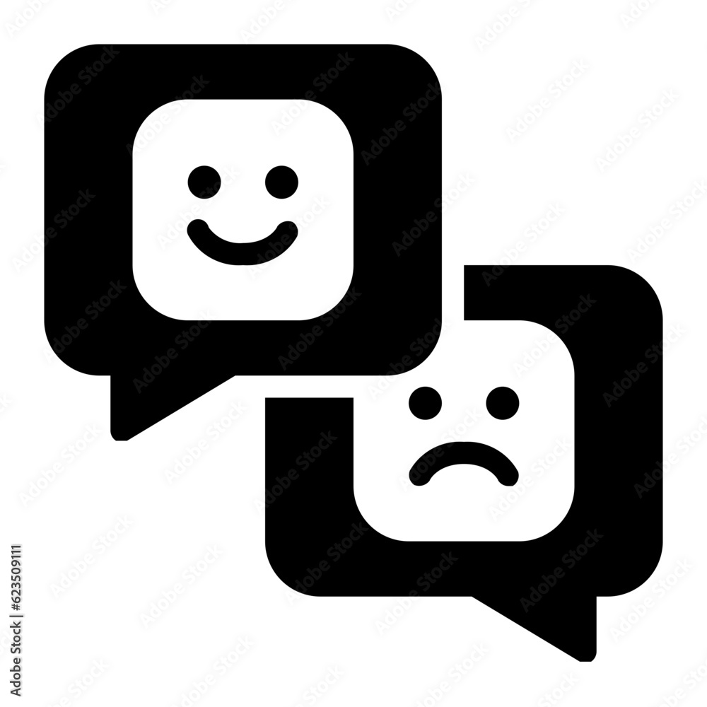 Sentiment Analysis Icon Illustration Sentiment Analysis Icon Illustration