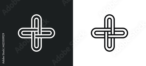 Obraz na plátně interlock icon isolated in white and black colors