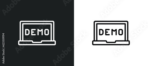 demostration icon isolated in white and black colors. demostration outline vector icon from other collection for web, mobile apps and ui.