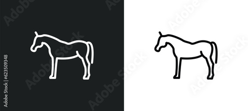 arab horse icon isolated in white and black colors. arab horse outline vector icon from other collection for web  mobile apps and ui.