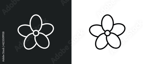 oleander icon isolated in white and black colors. oleander outline vector icon from nature collection for web, mobile apps and ui.