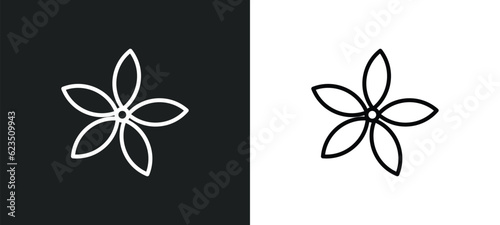neroli icon isolated in white and black colors. neroli outline vector icon from nature collection for web, mobile apps and ui.