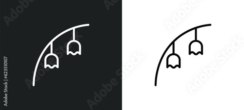 bluebell icon isolated in white and black colors. bluebell outline vector icon from nature collection for web, mobile apps and ui.