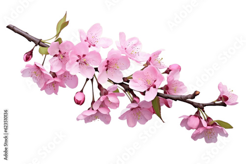 Sakura Flowers Wild Himalayan Cherry Branch, Isolated on transparent Background Generative AI © AIstudio1