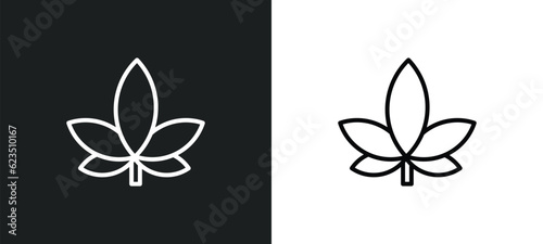 hemp icon isolated in white and black colors. hemp outline vector icon from nature collection for web, mobile apps and ui.
