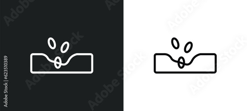 sow icon isolated in white and black colors. sow outline vector icon from nature collection for web, mobile apps and ui.
