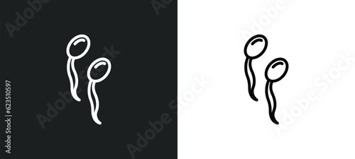 fertilize clinic icon isolated in white and black colors. fertilize clinic outline vector icon from nature collection for web, mobile apps and ui.