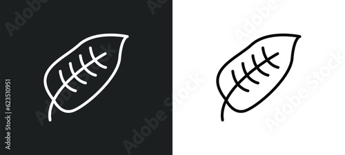 ovate icon isolated in white and black colors. ovate outline vector icon from nature collection for web, mobile apps and ui.
