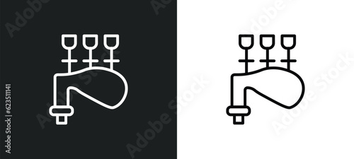 bagpipes icon isolated in white and black colors. bagpipes outline vector icon from music and media collection for web  mobile apps and ui.