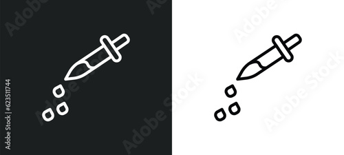 dosage medical tool icon isolated in white and black colors. dosage medical tool outline vector icon from medical collection for web, mobile apps and ui.