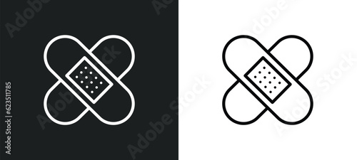 plastering icon isolated in white and black colors. plastering outline vector icon from medical collection for web, mobile apps and ui.