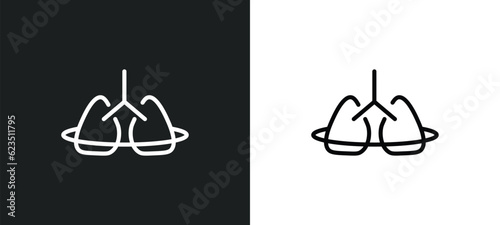 breath control icon isolated in white and black colors. breath control outline vector icon from medical collection for web, mobile apps and ui.
