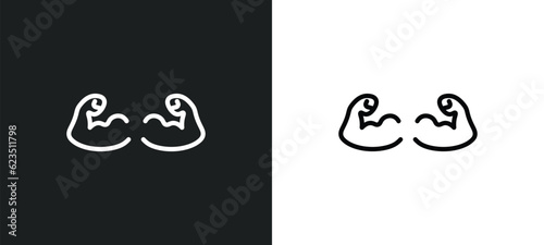 strong icon isolated in white and black colors. strong outline vector icon from medical collection for web, mobile apps and ui.