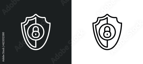 insecure icon isolated in white and black colors. insecure outline vector icon from internet security collection for web, mobile apps and ui.