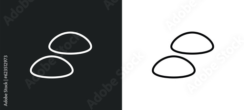 breast implant icon isolated in white and black colors. breast implant outline vector icon from medical collection for web, mobile apps and ui.