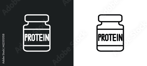 proteins icon isolated in white and black colors. proteins outline vector icon from health and medical collection for web, mobile apps and ui.