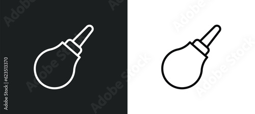 enema icon isolated in white and black colors. enema outline vector icon from health and medical collection for web, mobile apps and ui.