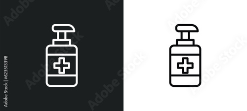 desinfectant icon isolated in white and black colors. desinfectant outline vector icon from health and medical collection for web, mobile apps and ui.
