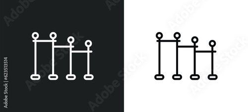 horizontal bar icon isolated in white and black colors. horizontal bar outline vector icon from gym and fitness collection for web, mobile apps and ui.