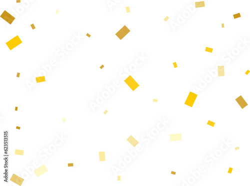 Bright Modern Pattern with Golden Rectangle Confetti.