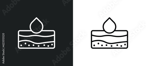 Canvas Print hydratation icon isolated in white and black colors