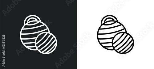 pilates ball icon isolated in white and black colors. pilates ball outline vector icon from gym and fitness collection for web, mobile apps and ui.