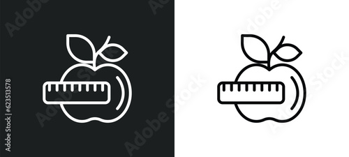 fitness nutrition icon isolated in white and black colors. fitness nutrition outline vector icon from gym and fitness collection for web, mobile apps and ui.