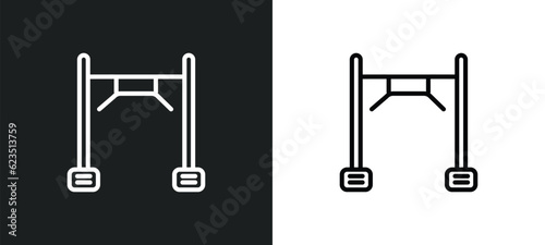training apparatus icon isolated in white and black colors. training apparatus outline vector icon from gym and fitness collection for web, mobile apps and ui.